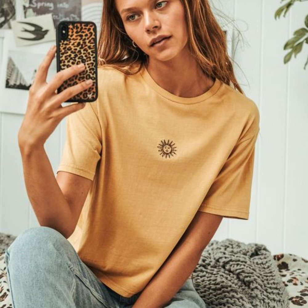 Ghanda Embroidered Sunburst Tee (NWT)